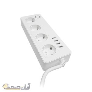 چندراهی هوشمند WiFi با 4 پریز و 4 پورت USB (Smart Extension Lead)