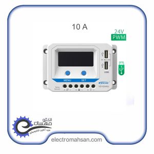شارژ کنترلر خورشیدی ای پی اور 10آمپر 24 ولت مدل VS1024A/AU سری PWM