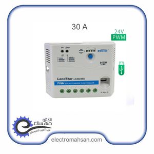 شارژ کنترلر خورشیدی ای پی اور 30آمپر 24 ولت مدل LS3024E/EU سری PWM