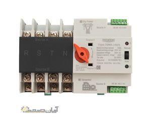 کلید اتوماتیک انتقال برق خودکار سه فاز 100 آمپر | TOMZN 4P 3 Phase ATS Changeover Switch Din Rail