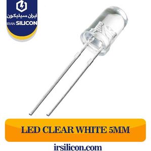 LED سفید شفاف 5MM
