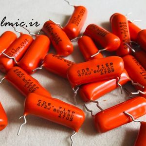 خازن افسانه ای 4.7 نانو فاراد 1800 ولت SPRAGUE آمریکا سری orange drop