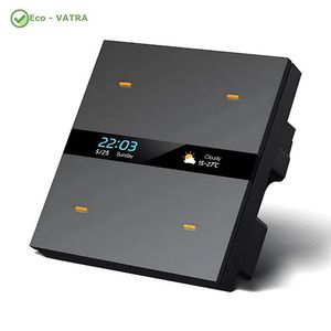 کلید هوشمند چهار پل پیانویی Zigbee با نمایشگر مدل M8 PRO