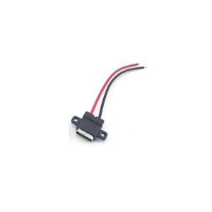 کانکتور مادگی Type-c ضد آب 2 سیم دارای پایه اتصال