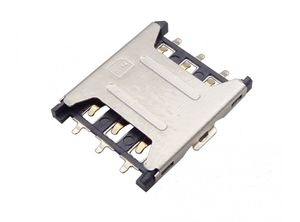 سوکت سیم کارت نانو 6PIN پلاستیکی با هولدر فلزی