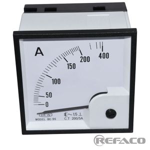 آمپرمتر آنالوگ BEW Analog Ampere Meter BE96 : AC 200/5A BE96-AC-200/5A
