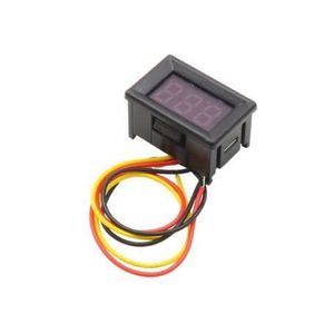 ولت متر پنلی کوچک قابدار 0.36 (قرمز) DC سه سیم