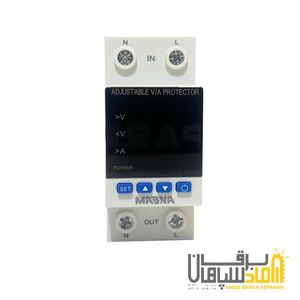 محافظ ولتاژ تک فاز 63 آمپر مبنا الکتریک، دو پل، با نمایشگر LCD