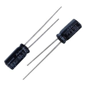 Rubycon 50V 6.8uF – خازن الکترولیت، 50 ولت، 6.8 میکروفاراد
