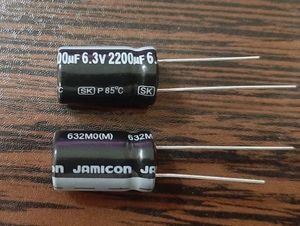 JAMICON 6.3V 2200uF – خازن الکترولیت، 6.3 ولت، 2200 میکروفاراد