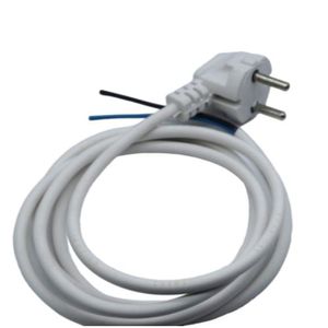 کابل برق دو شاخه چپقی دار سایز 0.75 *2 طول 1/8 متر