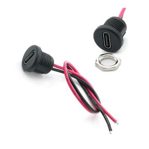 کانکتور مادگی تایپ سی C سیم دار مهره خور