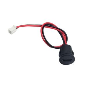 کانکتور مادگی تایپ سی C دو طرف فشاری سیم دار