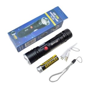 چراغ قوه زوم دار پلیسی با چراغ بغل مگنتی مدل T6-26