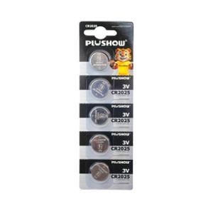 باتری سکه ای 3 ولت CR2025 ورق 5 تایی مارک Plushow