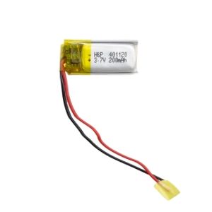 باتری لیتیوم پلیمر 3.7v ظرفیت 200mAh کد 401120