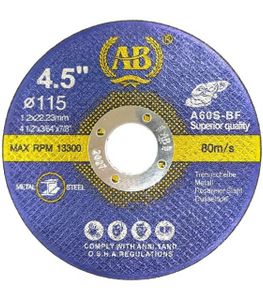 صفحه استیل بر مینی فرز سایز 115 ای بی AB مدل A60S-BF تاریخ 2027 (1.2x22.23)