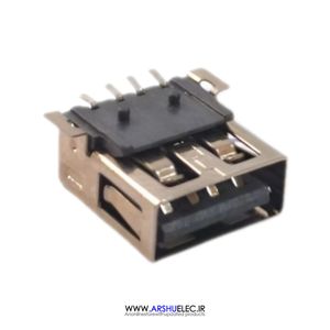 جک مادگی USB-A تخت SMD مخصوص مونتاژ