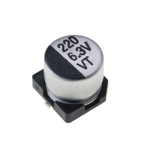 خازن الکترولیت اس ام دی 220 میکرو فاراد 6.3 ولت | 220UF 6.3V - مارکت الکترونیک