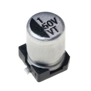 خازن الکترولیت اس ام دی 1 میکرو فاراد 50 ولت | 1UF 50V