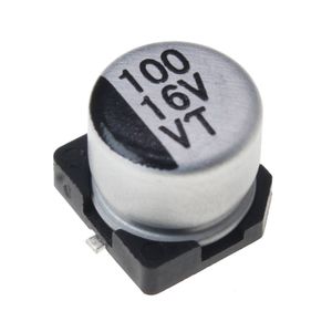 خازن الکترولیت اس ام دی 100 میکرو فاراد 16 ولت | 100UF 16V