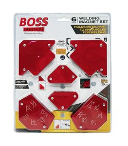 مجموعه 6 عددی گونیا مگنتی ( آهنربایی ) جوشکاری باس BOSS مدل JT-6