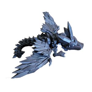 اژدهای کریستالی بالدار سیاه