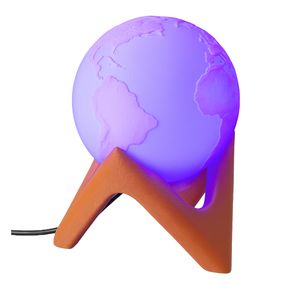 چراغ رومیزی سه‌بعدی طرح کره زمین
