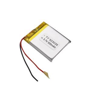 باتری لیتیوم پلیمر تک سل 3.7V 500mah - ابعاد 35*30*5 mm