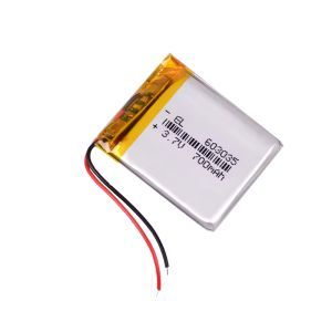 باتری لیتیوم پلیمر تک سل 3.7V 600mah - ابعاد 35*30*6 mm