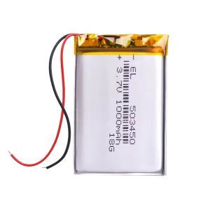 باتری لیتیوم پلیمر تک سل 3.7V 1000mah - ابعاد 50*34*5 mm