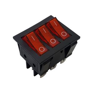 کلید راکر باریک چراغدار سه پل 9 پین