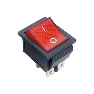 کلید راکر بزرگ چراغدار 10 آمپر 4 پین