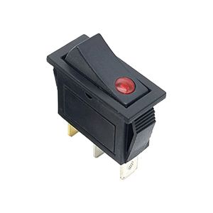 کلید راکر باریک یک طرف چراغدار 3 پین