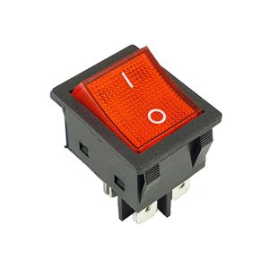 کلید راکر بزرگ چراغدار 30 آمپر 4 پین