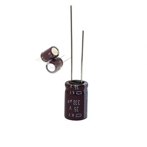 خازن الکترولیتی 330 میکرو فاراد 35 ولت 15*10 (برند NIPPON)