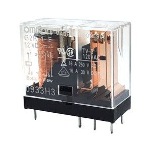 رله کتابی شیشه ای 12 ولت 16 آمپر OMRON G2R-1-E