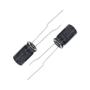 خازن الکترولیتی 330 میکرو فاراد 6.3 ولت 11*6.3 (برند RUBYCON)