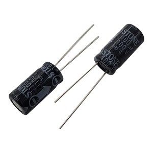 خازن الکترولیتی 100 میکرو فاراد 100 ولت 20*10 (برند STONE)