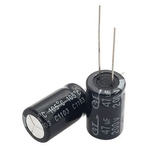 خازن الکترولیتی 47 میکرو فاراد 200 ولت 21*13 (برند GL)