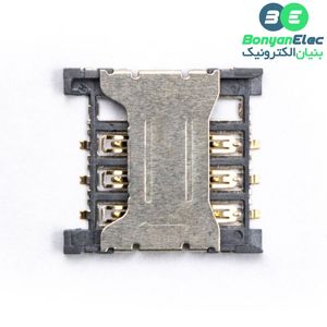 سوکت سیم کارت 6 پین (Micro) پلاستیکی با هولدر فلزی