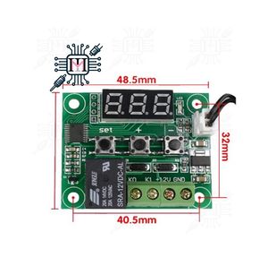 ماژول دما و رطوبت دیجیتال XH-W1209 با نمایشگر و کلیدهای کنترلی