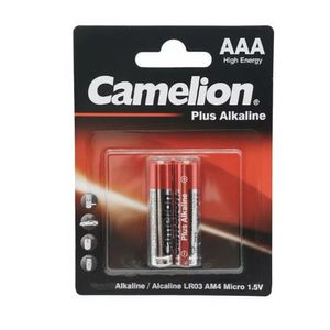 باتری کملیون پلاس آلکالاین نیم قلم AAA بسته 2 عددی