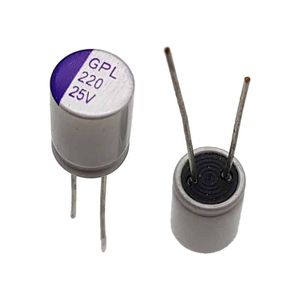خازن جامد 220 میکروفاراد 25 ولت تایوانی GEMCON