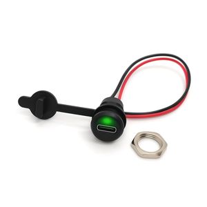 کانکتور تایپ سی مهره خور رو پنلی چراغ دار