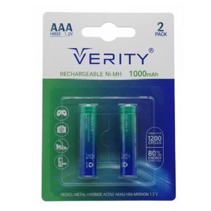 باتری نیم قلم شارژی 1000 میلی آمپر وریتی بسته 2 عددی