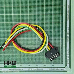 کانکتور SM بین‌راهی مادگی 2.5mm سیمدار 5 پین 20سانتی‌متر