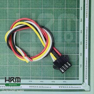کانکتور SM بین‌راهی مادگی 2.5mm سیمدار 4 پین 20سانتی‌متر