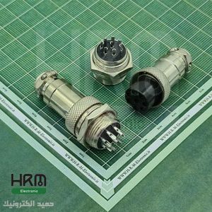 کانکتور نظامی GX16 گرد فلزی پنلی 8 پین 16mm