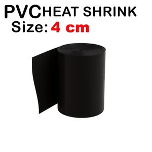 شیرینگ حرارتی PVC باتری عرض 4 سانت  طول یک متری 40 میکرون مشکی